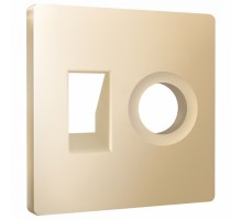 Накладка для ТВ-розетки и RJ-11 или RJ-45 Ambrella Volt ALFA AP6125