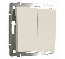 Выключатель проходной двухклавишный Werkel айвори матовый W1122062