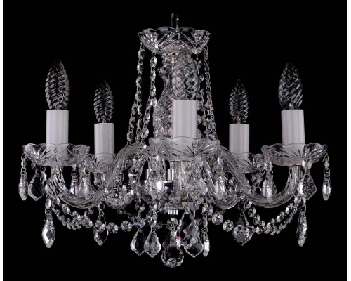Подвесная люстра Bohemia Ivele Crystal 1402 1402/5/141/Ni/Leafs Подвесная люстра Bohemia Ivele Crystal 1402 1402/5/141/Ni/Leafs