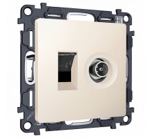 ТВ-розетка и розетка Ethernet RJ-45 без рамки Ambrella Volt MA MA332510