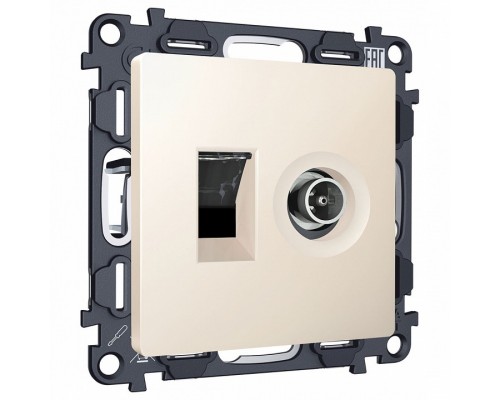 ТВ-розетка и розетка Ethernet RJ-45 без рамки Ambrella Volt MA MA332510