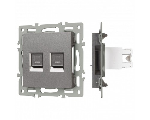 Розетка двойная RJ-12 и Ethernet RJ-45, без рамки Arlight SCT 045338