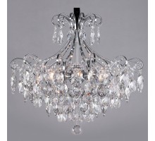 Подвесная люстра Eurosvet Crystal 10080/6 хром/прозрачный хрусталь Strotskis