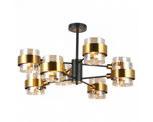Люстра на штанге Imex MD.51891 MD.51891-8-S-BK+GBR Люстра на штанге Imex MD.51891 MD.51891-8-S-BK+GBR