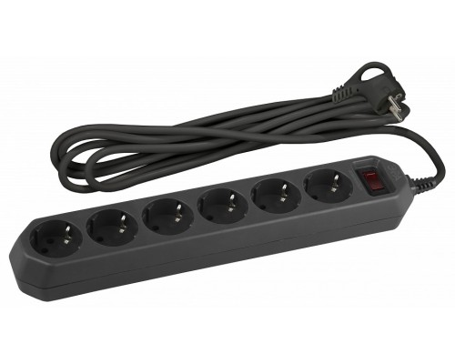 Удлинитель с выключателем Эра  USF-6es-3m-B-BOX
