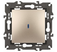 Выключатель одноклавишный с подсветкой без рамки Эра Эра Elegance 14-1102-04