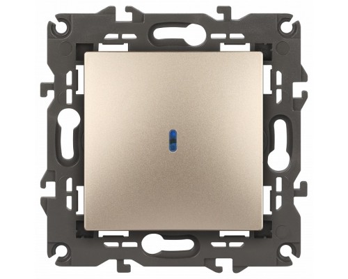 Выключатель одноклавишный с подсветкой без рамки Эра Эра Elegance 14-1102-04