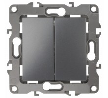 Переключатель двухклавишный без рамки Эра Эра 12 12-1106-12