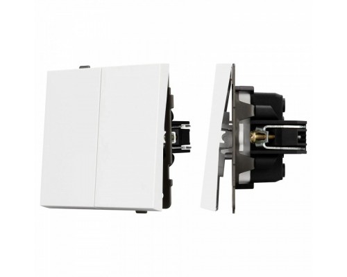 Выключатель проходной двухклавишный без рамки Arlight SWT 054066