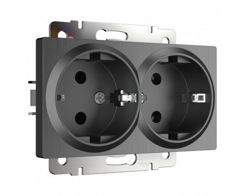 Розетка двойная с заземлением без рамки Werkel W117 3 W1172004 Розетка двойная с заземлением без рамки Werkel W117 3 W1172004