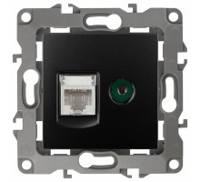 ТВ-розетка и розетка Ethernet RJ-45 без рамки Эра Эра 12 12-3110-05