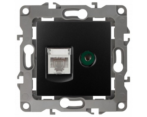 ТВ-розетка и розетка Ethernet RJ-45 без рамки Эра Эра 12 12-3110-05