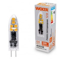 Лампа светодиодная Wolta  G4 3Вт 4000K WSTD-JC-12V3W4KG4-P