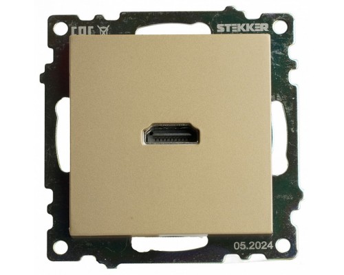 Розетка HDMI без рамки Stekker Катрин 50060 Розетка HDMI без рамки Stekker Катрин 50060