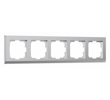 Рамка на 5 постов Werkel Stark (серебряный матовый) W0051865