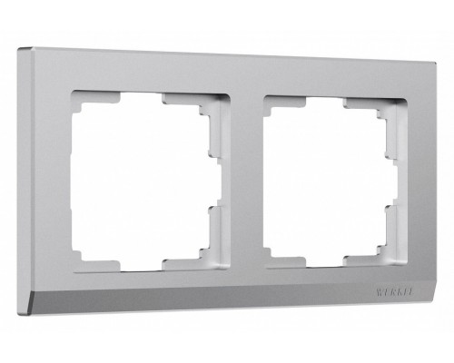 Рамка на 2 поста Werkel Stark (серебряный матовый) W0021865 Рамка на 2 поста Werkel Stark (серебряный матовый) W0021865