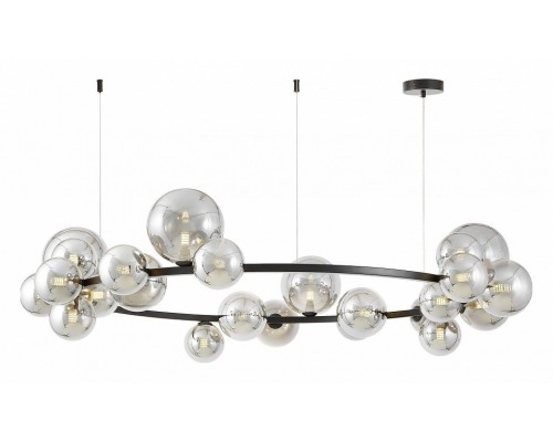 Подвесная люстра LUMINA DECO MERIDO LDP 7033-24 BK+GY Подвесная люстра LUMINA DECO MERIDO LDP 7033-24 BK+GY