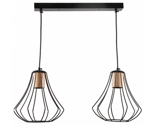 Подвесной светильник Imex MD.9050 MD.9050-2-P-BK+WOOD