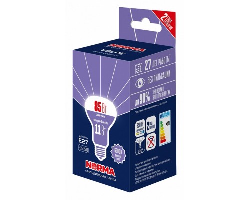 Лампа светодиодная Volpe LED-R63 E27 11Вт 6500K UL-00010999 Лампа светодиодная Volpe LED-R63 E27 11Вт 6500K UL-00010999