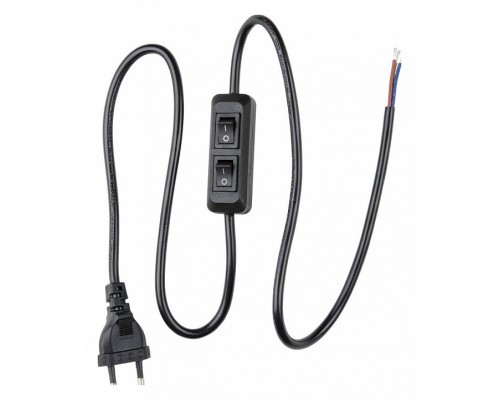Сетевой провод с выключателем Uniel UCX-C90/02A-100 BLACK UL-00007465 Сетевой провод с выключателем Uniel UCX-C90/02A-100 BLACK UL-00007465