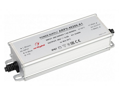 Блок питания с проводом Arlight ARPV 034690 Блок питания с проводом Arlight ARPV 034690