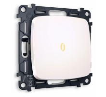 Выключатель одноклавишный с подсветкой без рамки Ambrella Volt Quant MO202010