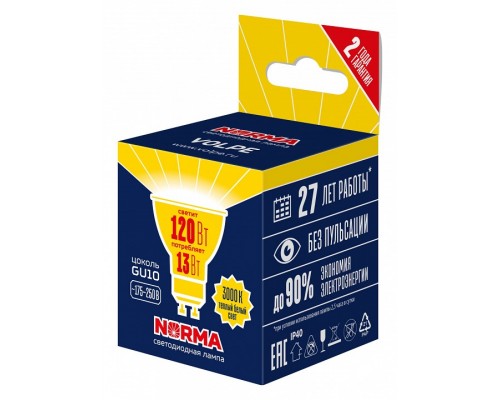 Лампа светодиодная Volpe LED-JCDR GU10 13Вт 3000K UL-00011007 Лампа светодиодная Volpe LED-JCDR GU10 13Вт 3000K UL-00011007