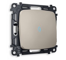 Выключатель проходной одноклавишный с подсветкой без рамки Ambrella Volt Quant MO362040