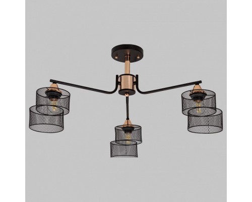 Люстра на штанге Imex MD.4252 MD.4252-3-S-BK+FGD Люстра на штанге Imex MD.4252 MD.4252-3-S-BK+FGD