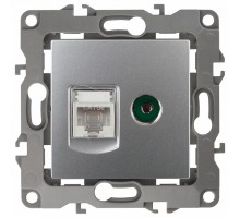 ТВ-розетка и розетка Ethernet RJ-45 без рамки Эра Эра 12 12-3110-03