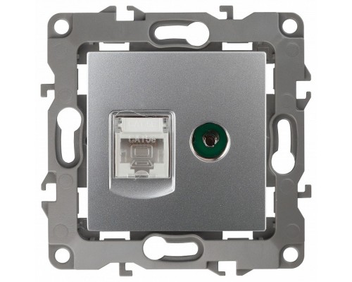 ТВ-розетка и розетка Ethernet RJ-45 без рамки Эра Эра 12 12-3110-03