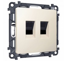 Розетка двойная Ethernet RJ-45 без рамки Ambrella Volt MA MA332110