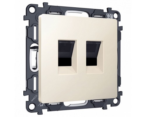 Розетка двойная Ethernet RJ-45 без рамки Ambrella Volt MA MA332110