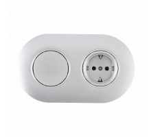 Блок с выключателями одноклавишными влагозащищенными Arte Milano SET08-2 SET08-2-40-1-30-1 silver