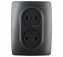 Розетка двойная без заземления Эра Эра 12 12-2107-05