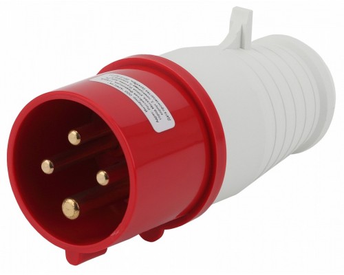 Вилка прямая 3P+PE Эра  V-16-3P-PE-IP44