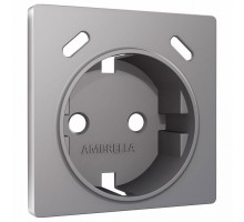 Накладка для розетки с заземлением и со шторками и 2хUSB type С Ambrella Volt ALFA AP5105