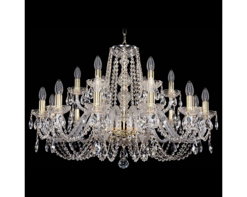 Подвесная люстра Bohemia Ivele Crystal 1402 1402/12+6/300/G Подвесная люстра Bohemia Ivele Crystal 1402 1402/12+6/300/G