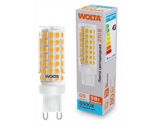 Лампа светодиодная Wolta  G9 9Вт 6500K WSTD-JCD-9W6KG9-C