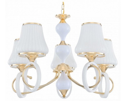 Подвесная люстра Arte Milano Florentia-2387 302387/5 Wh/Gd Подвесная люстра Arte Milano Florentia-2387 302387/5 Wh/Gd