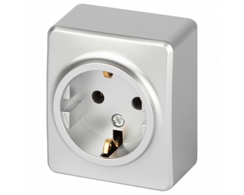 Розетка с заземлением и со шторкой Эра Эра Эксперт 11-2203-03