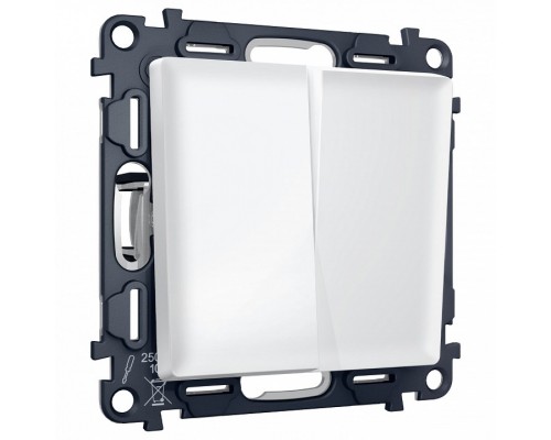 Выключатель перекрестный двухклавишный без рамки Ambrella Volt MA MA123030