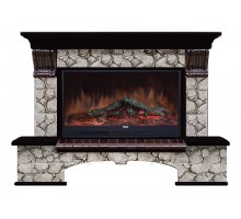 Комплект из электрокамина напольного и портала (149x42x108.5 см) Бостон К Карелия Premier S86 БК860021