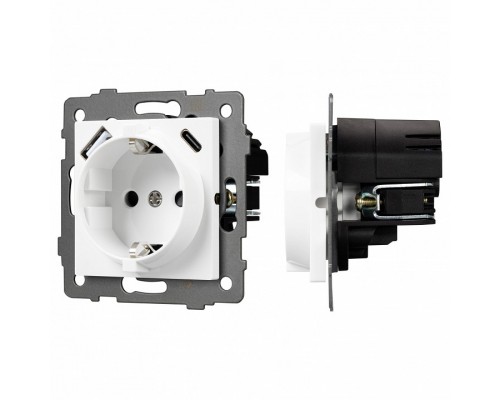 Розетка с заземлением и 2хUSB type A и C, без рамки Arlight SCT 049822
