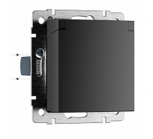 Розетка влагозащищенная с заземлением и со шторкой с крышкой Werkel Werkel W1171208