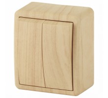 Выключатель двухклавишный Эра Эра Эксперт 11-1204-11