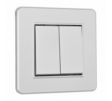 Выключатель двухклавишный Arte Milano SET16-1 SET16-1-30-2 silver