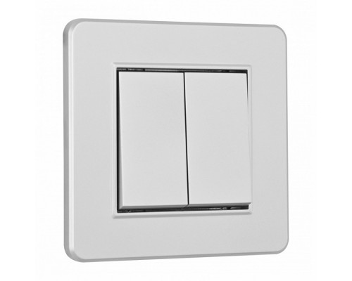 Выключатель двухклавишный Arte Milano SET16-1 SET16-1-30-2 silver