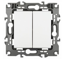 Переключатель двухклавишный без рамки Эра Эра 12 12-1112-01М