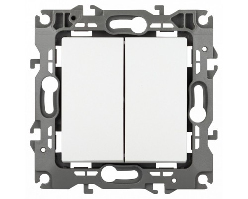 Переключатель двухклавишный без рамки Эра Эра 12 12-1112-01М